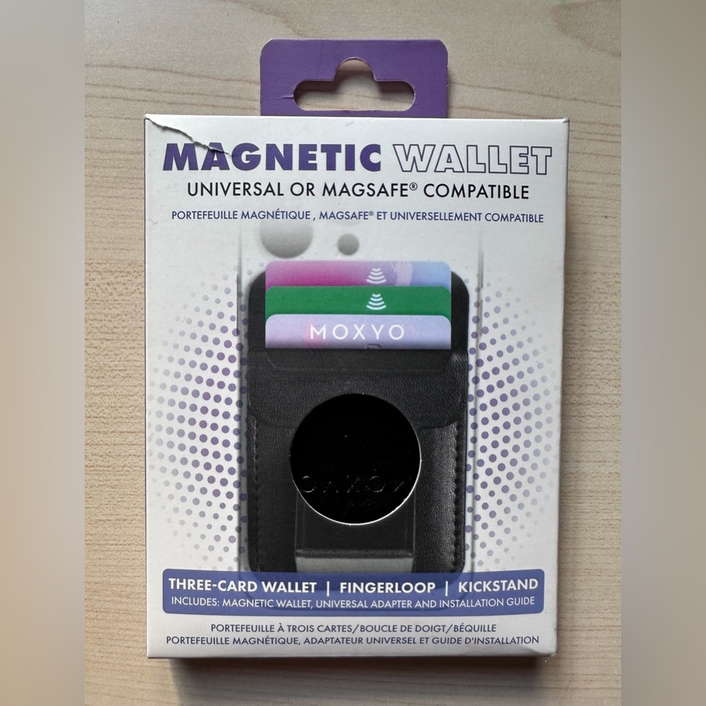 Moxyo Magnetic Wallet. Universal or Magsafe Compatible  NEW